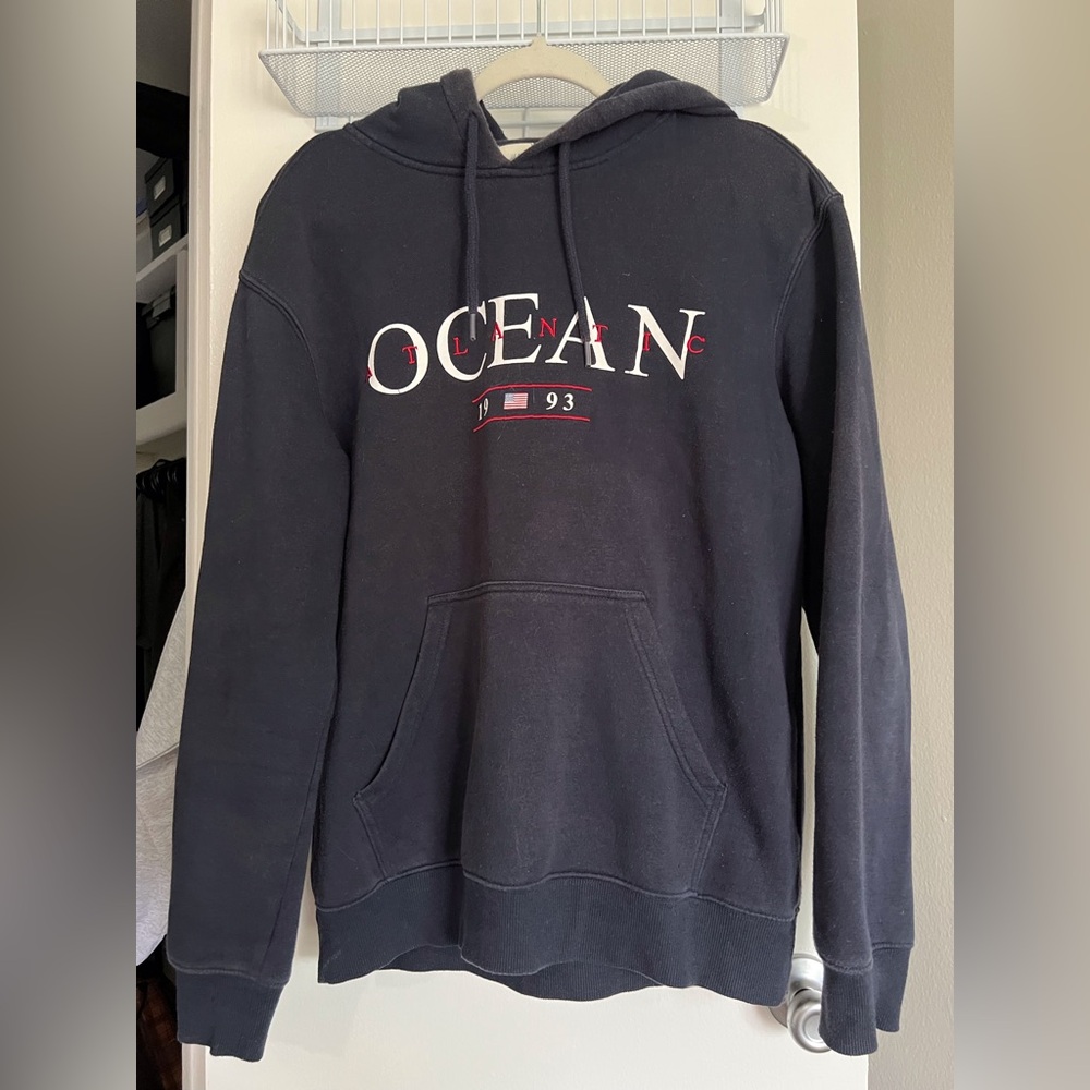 H&M Navy Hoodie with Graphic Print